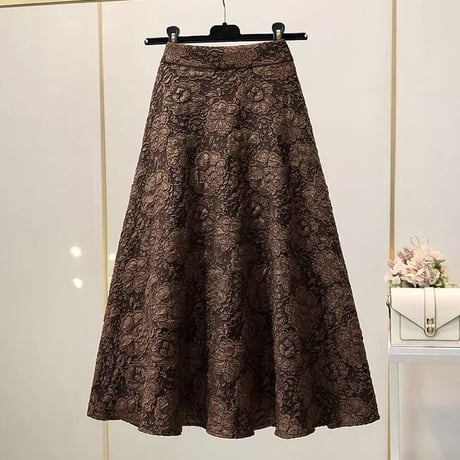 ヴィンテージフラワー ハイウエストスカート 3色展開