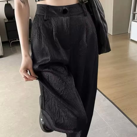 ジャガードハイウエストパンツ 3色展開
