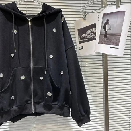 クリスタルビジュー スウェットセットアップ 3色展開