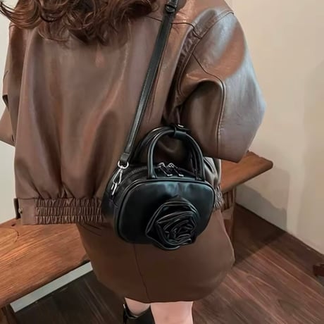ローズデザインレザーバッグ 4色展開