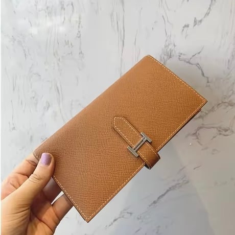 バックルレザー長財布 3色展開