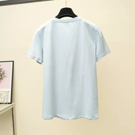 フラワーリボン ステッチTシャツ 3色展開