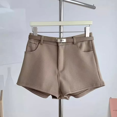 ベルト付きハイウエストパンツ 3色展開