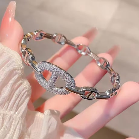 サークルジルコニアブレスレット 2色展開