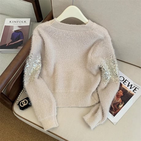 シルバースパンコール モヘアニット 3色展開