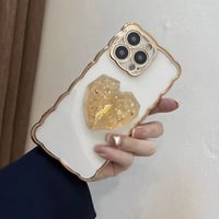 ゴールドハートクリスタル iPhoneケース