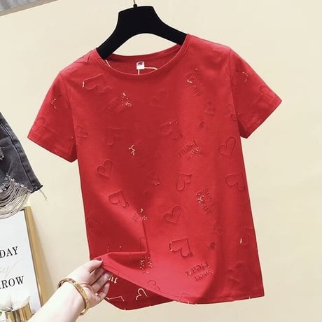 ハートシースルー Tシャツ 4色展開