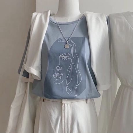 モダンフェイス Tシャツ 2色展開
