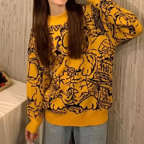 キャットデザインニット 3色展開