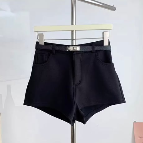 ベルト付きハイウエストパンツ 3色展開
