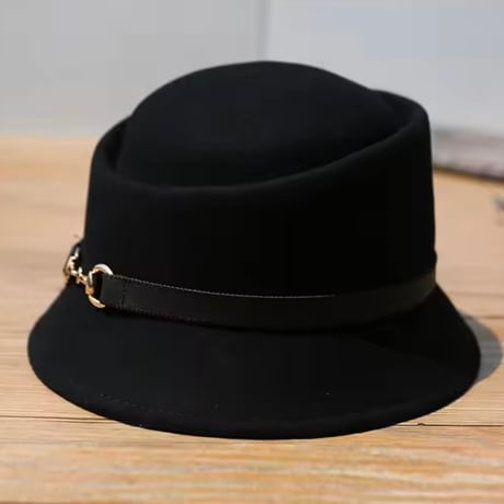 ゴールドバックルウールバケットハット 2色展開