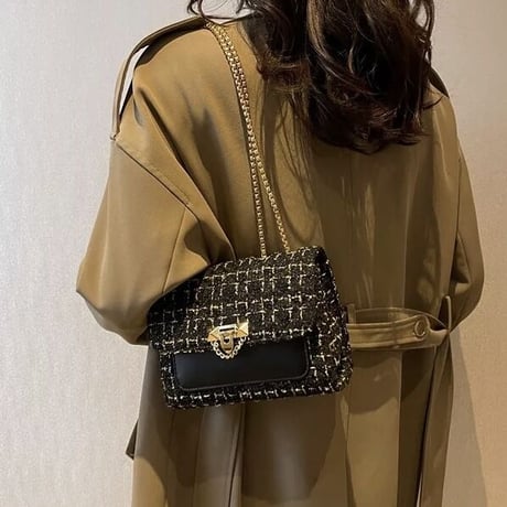 ウールツイード チェーンバッグ 4色展開
