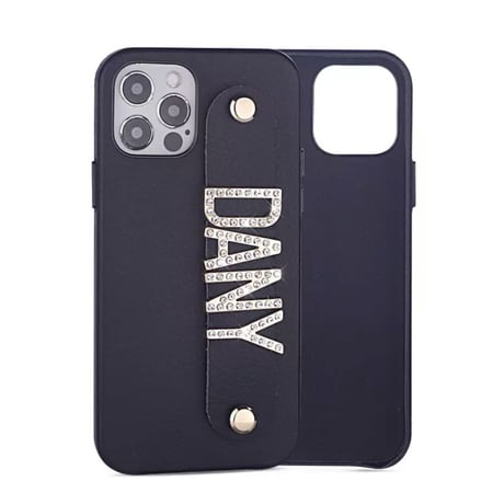 【カスタム名入れ】ストーンレター iPhoneケース 4色展開