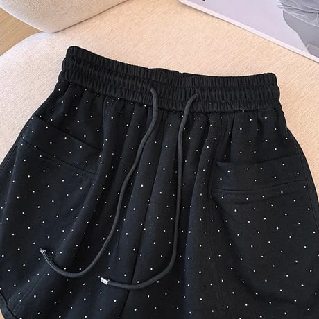 ラインストーン ショートパンツ 2色展開
