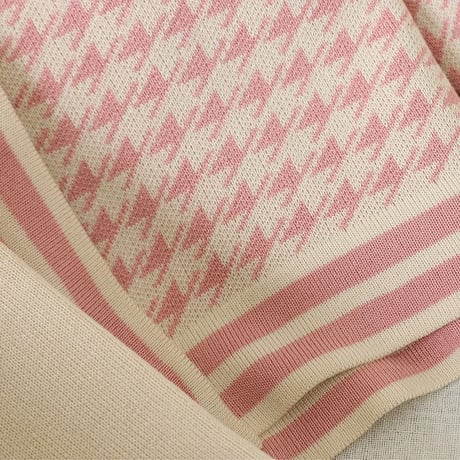 千鳥格子 ニットセットアップ 2色展開