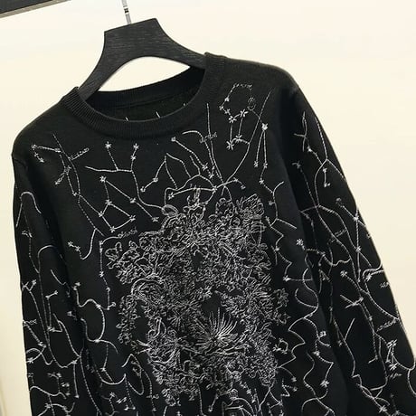 サインステッチ ニット 2色展開