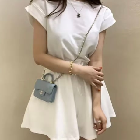 バックリボントップスパンツセット 2色展開
