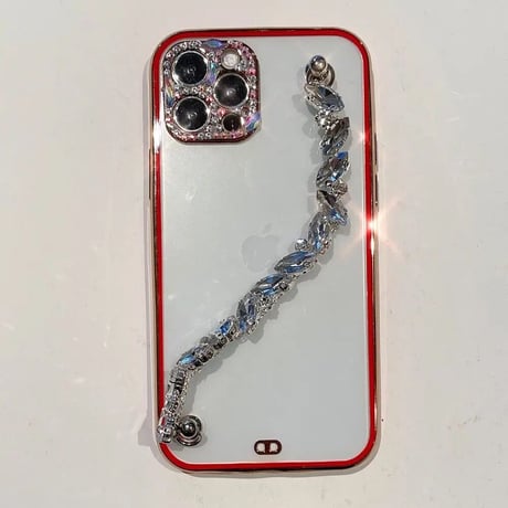 ビジューストラップ iPhoneケース 6色展開