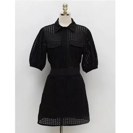 バックスリット サマーミニワンピース 2色展開