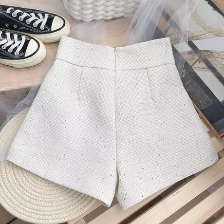 ダブルビジュー ツイードショートパンツ 2色展開