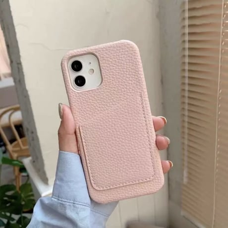 【カスタム】ゴールドイニシャル レザーiPhoneケース 13色展開