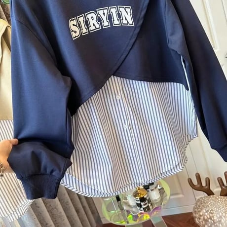 クロスオーバー ドッキングブラウス 2色展開