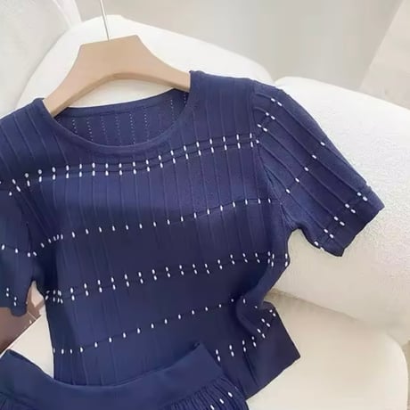 ドットニットセットアップ 2色展開