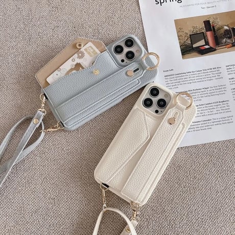 レザーストラップ カードケースiPhoneケース 9色展開