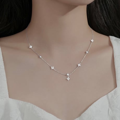 フラワーストーン ネックレス 2色展開