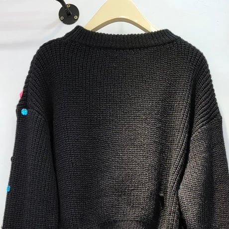 カラフルビジュー ショートニット 2色展開