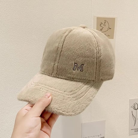 Mロゴ ファーキャップ 4色展開