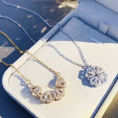【2way】ジルコニア マグネットジュエリーネックレス 2色展開