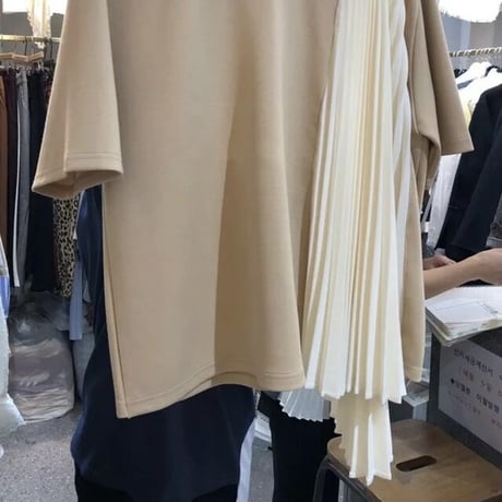 カラーシフォン ステッチTシャツ 4色展開