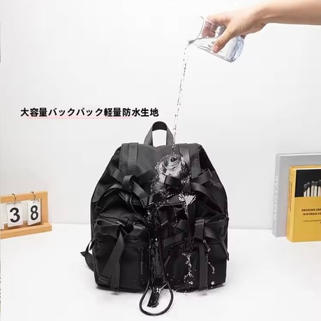ブラックリボンリュックサック