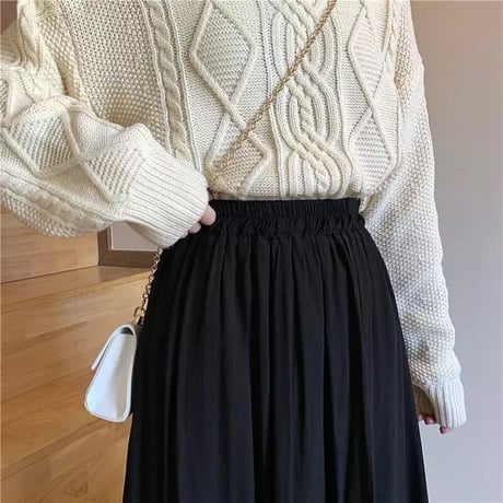 ダブルフレア ハイウエストスカート 2色展開