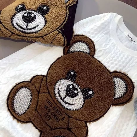 パールワッフルベアー オーバースウェット 2色展開