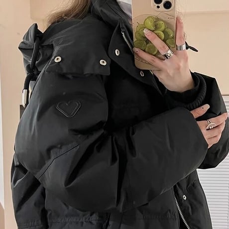 ハートステッチ コットンダウンジャケット 3色展開