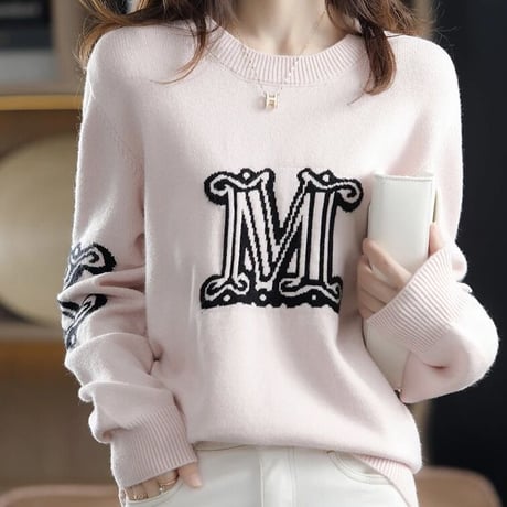 ビッグロゴ カシミヤニット 4色展開