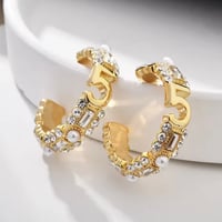ファイブジルコニアフープピアス