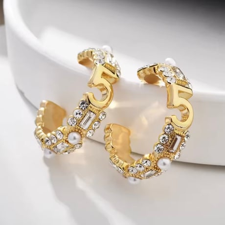 ファイブジルコニアフープピアス