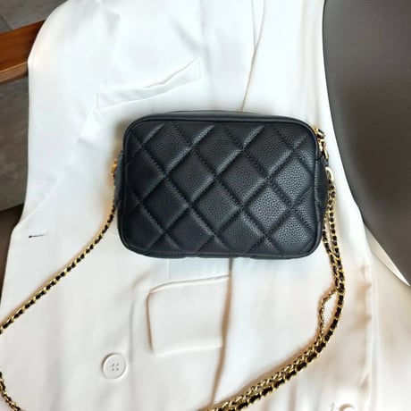 カウレザーキルティング チェーンバッグ 6色展開