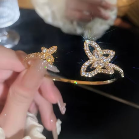 ジルコニアバタフライブレスレット 2色展開