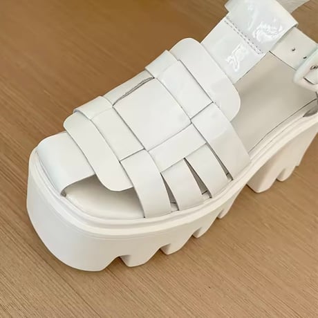 カウレザーグラディエーターサンダル 2色展開