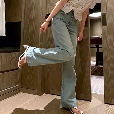 ストリートワイドデニムパンツ
