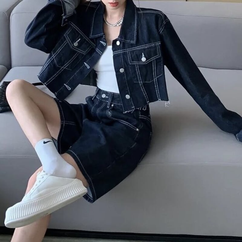 単品販売あり】デニムジャケット ハーフパンツ | Selectshop.Joie