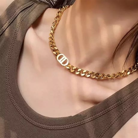 シンプルモチーフ チェーンネックレス 2色展開