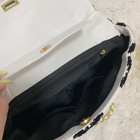 チェックデザイン PUレザーバッグ 4色展開