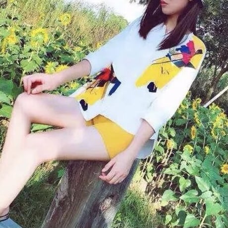 イエローペイントブラウス パンツセット