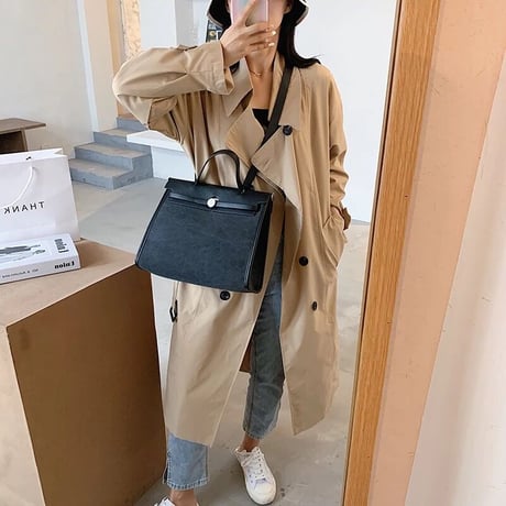 2way 異素材mix ハンドバッグ 3色展開
