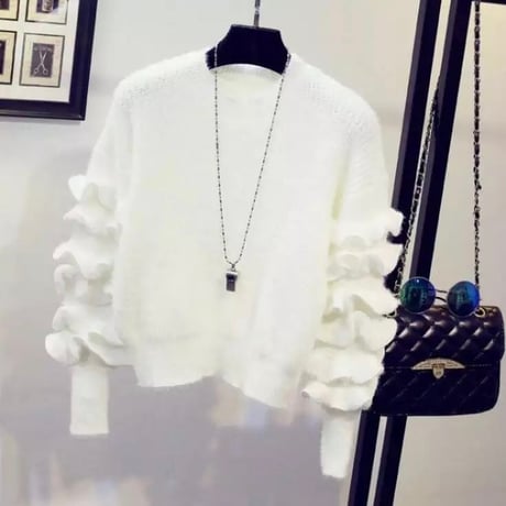 キャンディフリル モヘアニット 4色展開
